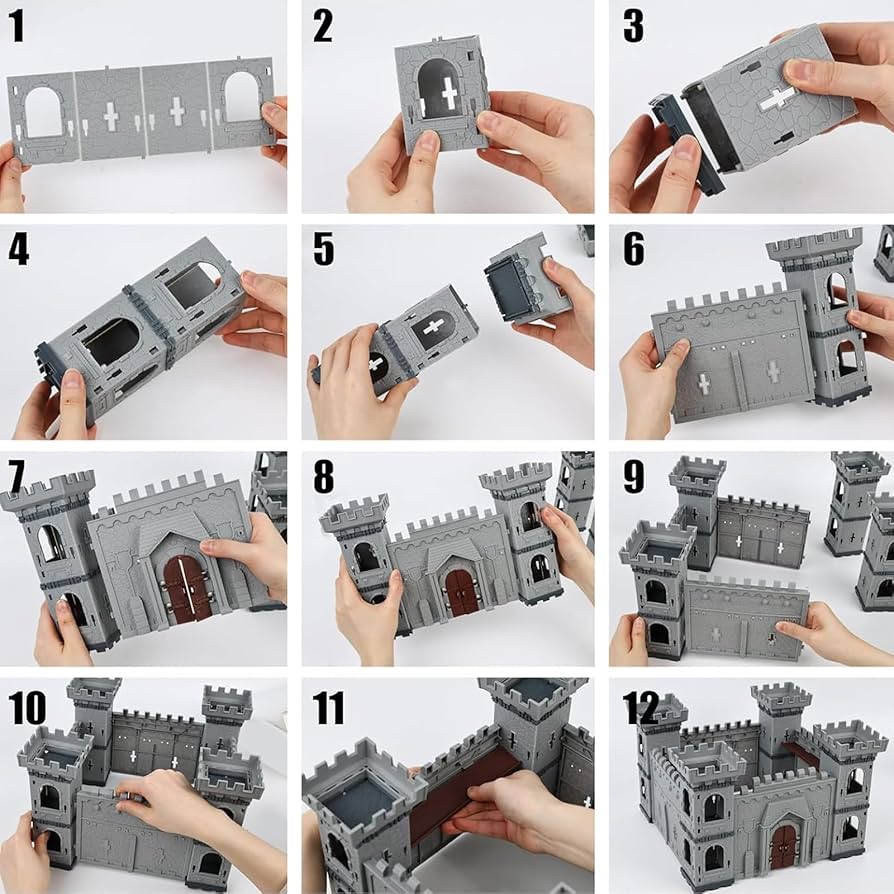 Amazon.com: LovesTown 241PCS Medieval Dragon Toy Set, Assembled